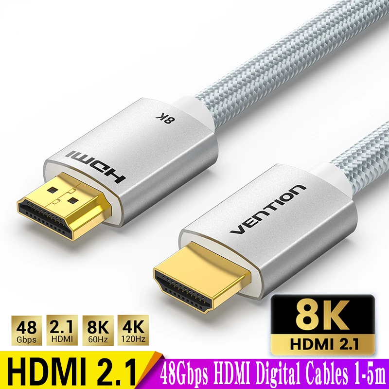 

HDMI 2.1 Cable for TV Box USB C HUB PS5 HDMI Cable 8K/60Hz Ultra High-speed HDMI Splitter Cable eARC HDR10+ HDMI2.1 Cabl
