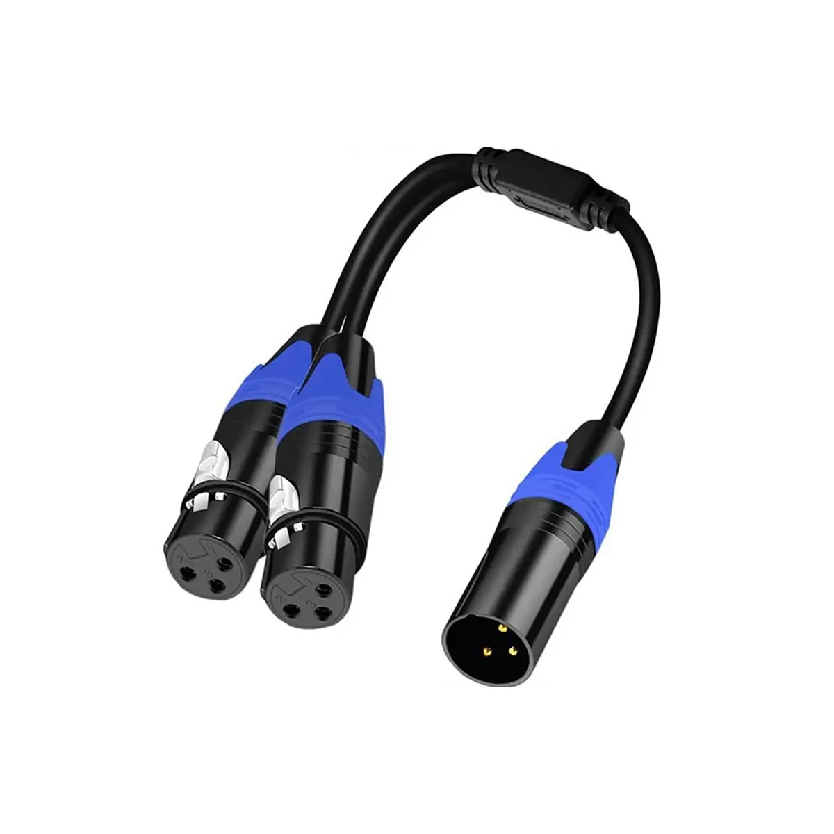 

1 Male to 2 Female XLR Y Splitter Micrphone Cable,3Pin XLR Male to Dual XLR Female Y-Splitter Balanced Mic Cables (1Pc)