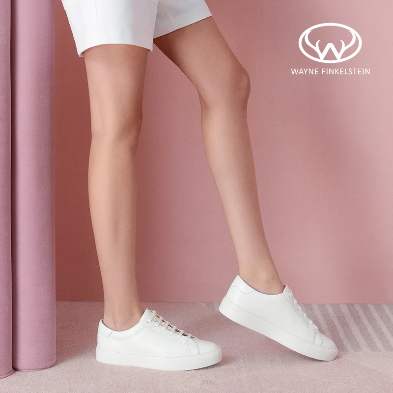 Wayne Deerskin 2022 Spring Autumn Genuine Leather Breathable Flat Bottom Lace Up Sports Casual Man Shoes Sneakers