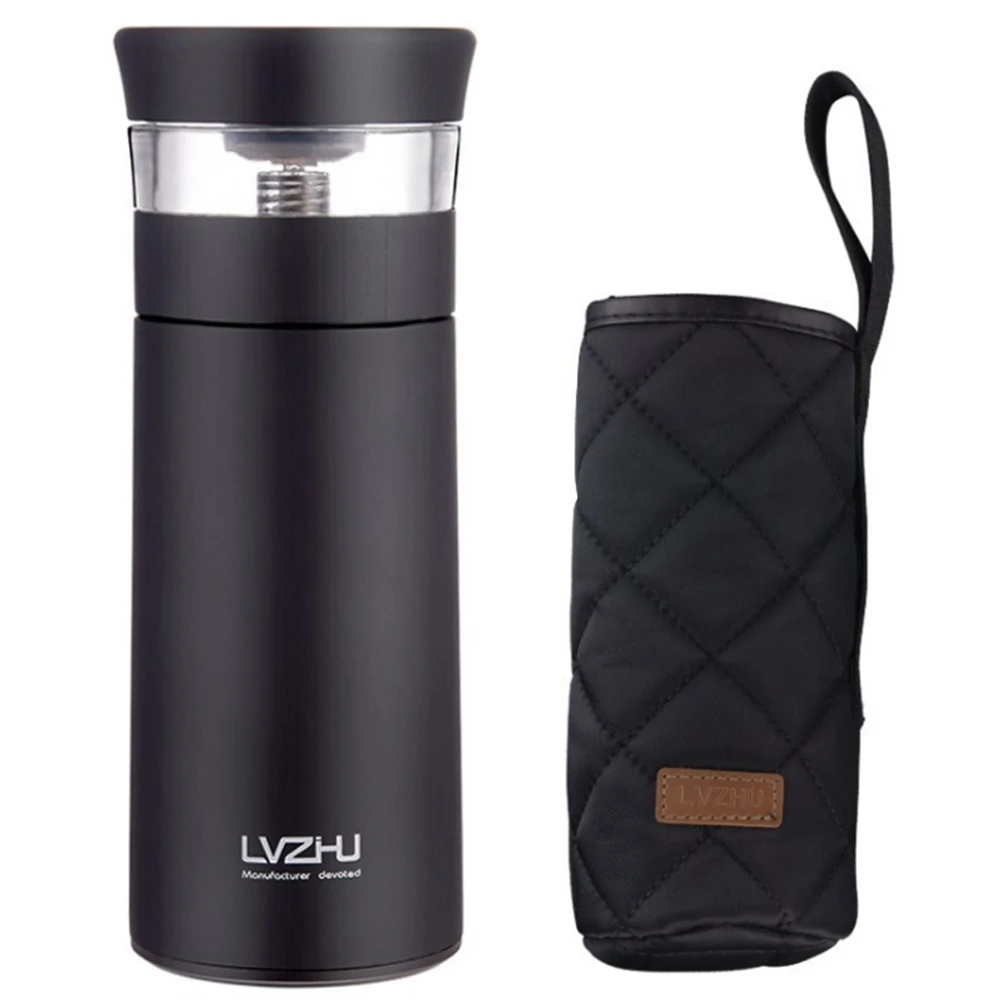 

LVZHU 350 мл Высококачественная чашка для разделения чая Вакуумная чашка Изолированная бутылка для воды простая Студенческая чашка Мужская ча...