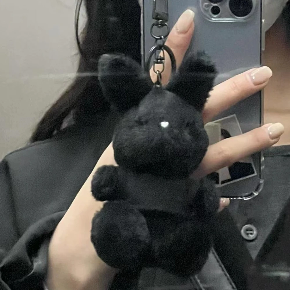 Черный кролик плюшевая подвесная сумка брелок аниме периферийная экшн-фигурка