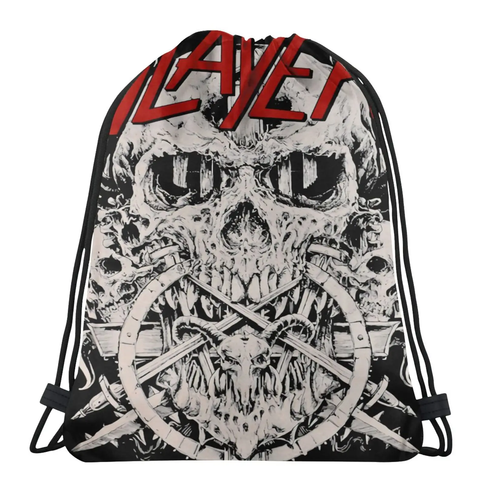 

Slayer Skulltagram Glass Licensed Men's Backpack Anime Bag School Change Bag Tote Bag Handbags Bag Woman Gothic Style Cord Bag