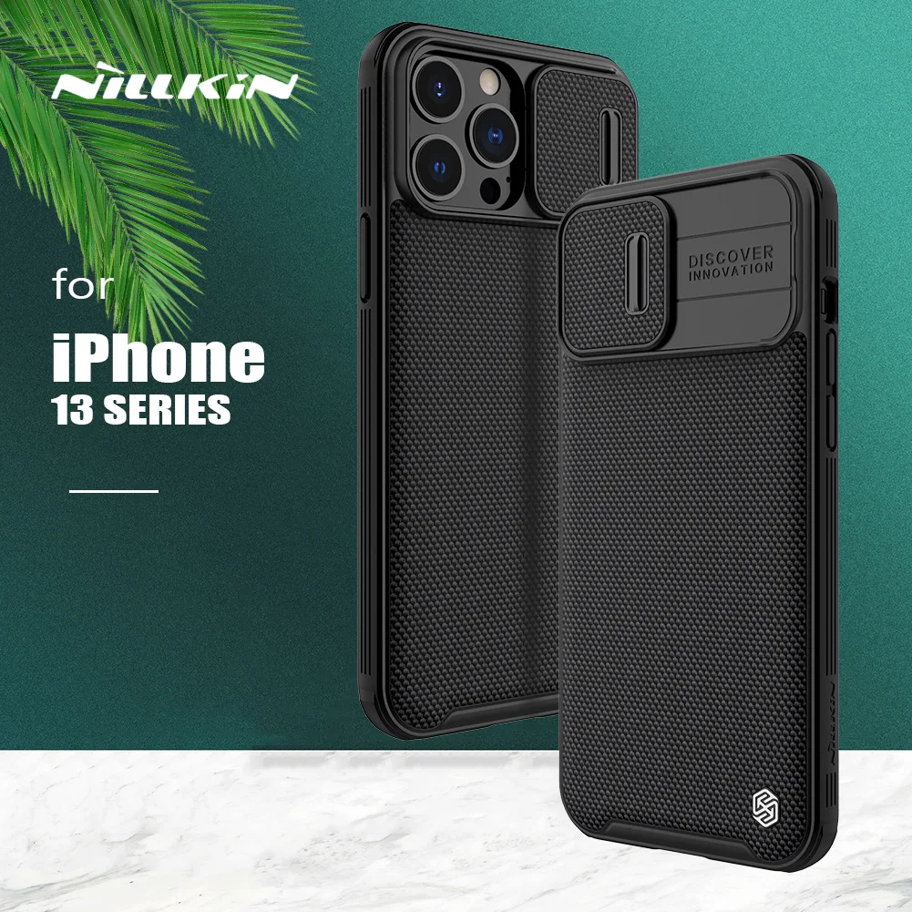 

Текстурированный чехол Nillkin для iPhone 13 Pro Max, тонкий чехол с тканевой задней крышкой для камеры для iPhone 13 13 Pro Max, чехол для объектива