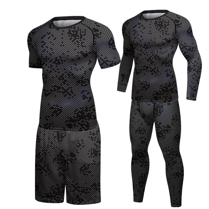 

Спортивный костюм MMA BJJ Rashguard для мужчин, шорты для спортзала, боксерские шорты, компрессионная рубашка, брюки, комплект спортивной одежды, Дж...