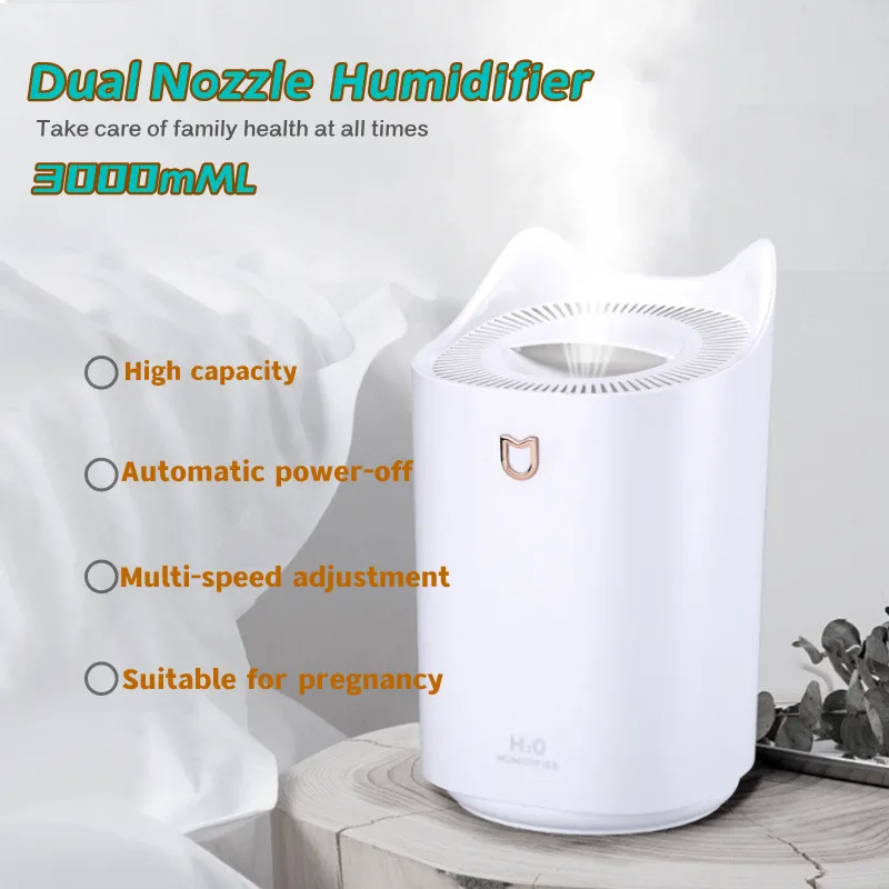 

Увлажнитель воздуха большой емкости, 3 л, диффузор эфирных масел для ароматерапии, домашний Ароматический диффузор для спальни с красочной ...