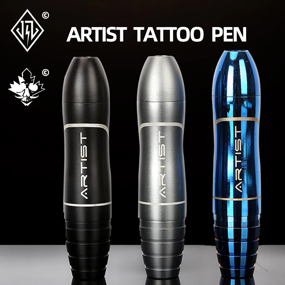 

Artist Tattoo Pen Rotary Machine Gun Shader & Liner Cartridges RCA Custom Coreless Motor Aircraft Aluminum Alloy Carved Whole