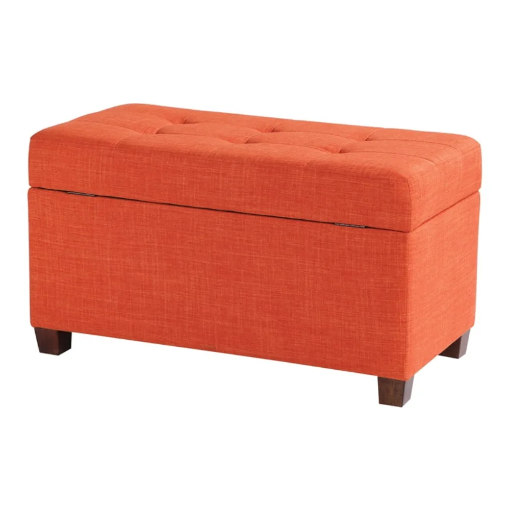 

OSP Home Furnishings Storage Ottoman in Tangerine Fabric