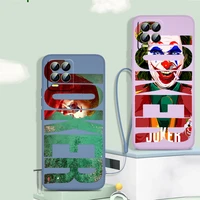 cool joker movie phone case for oppo reno7 se 6 5 4 2 z lite pro plus 5g 4g liquid rope silicone soft tpu cover