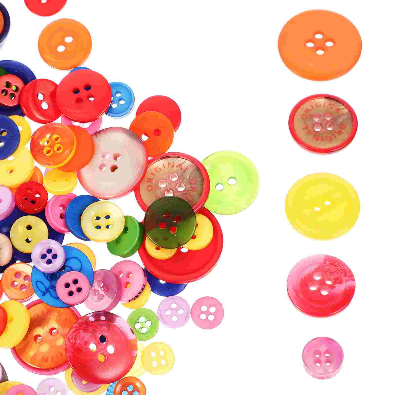 

Buttons Crafts Sewingdiy Button Round Materials Resin Small Flat Bulk Assortment Colored Clothes