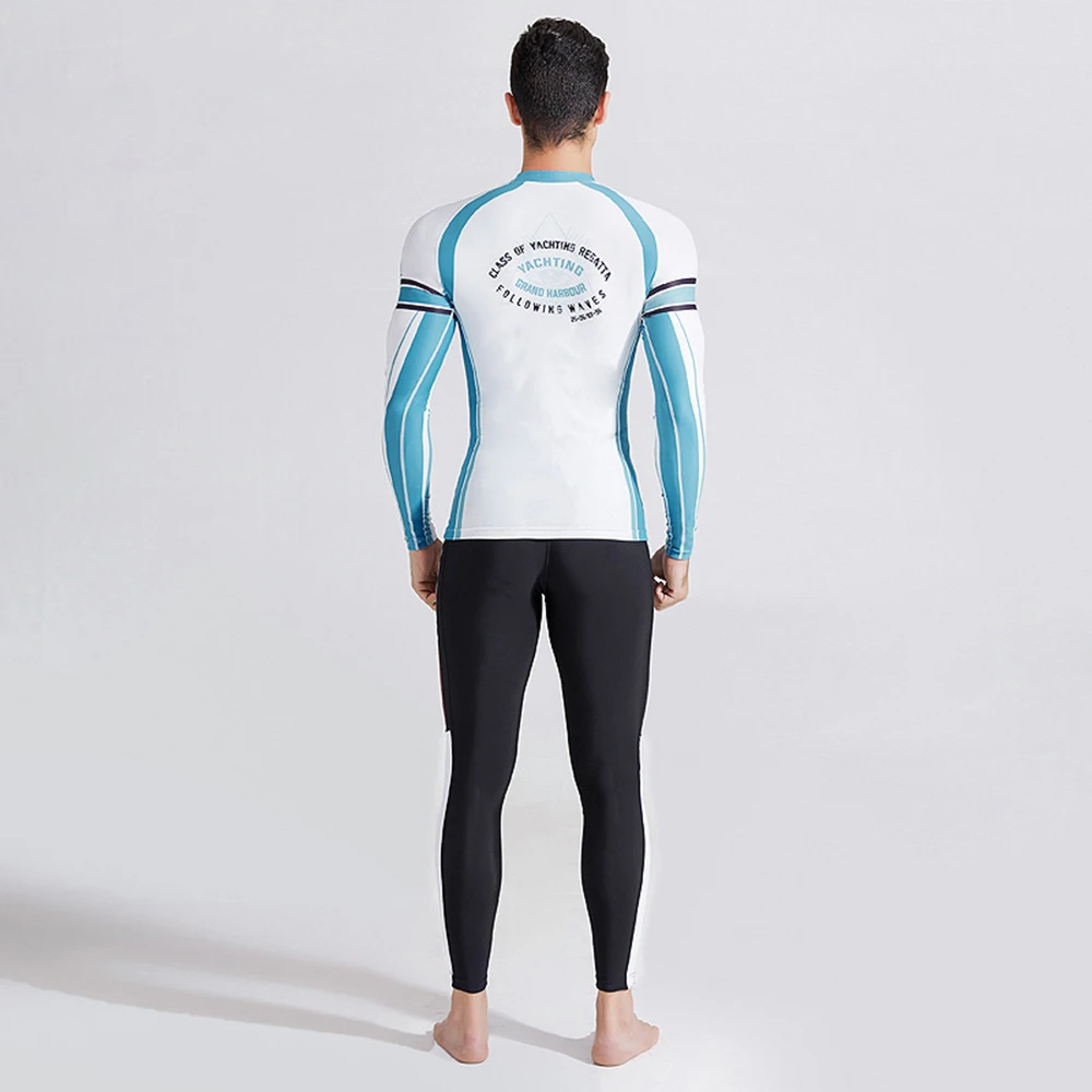 Fashion Men's Long-Sleeve Anti-Ultraviolet Casual Surfing Suit Sunscreen Quick-Drying Beach Surfing Swimming Snorkeling T-Shirt