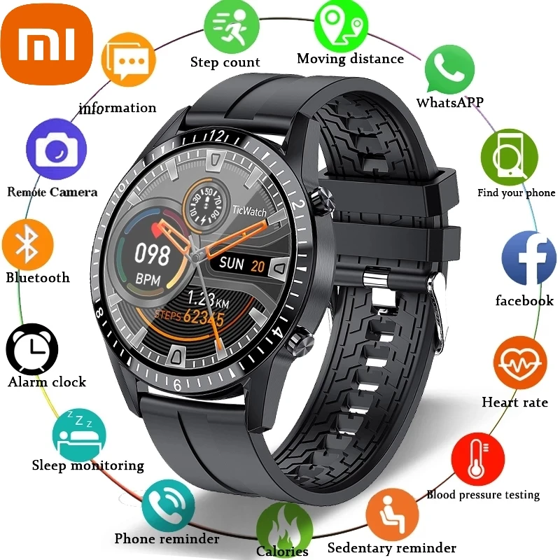 

xiaomi Smart Watch Phone Full Touch Screen Fitness Watch IP68 Waterproof Bluetooth Connection For Android ios smartwatch Men