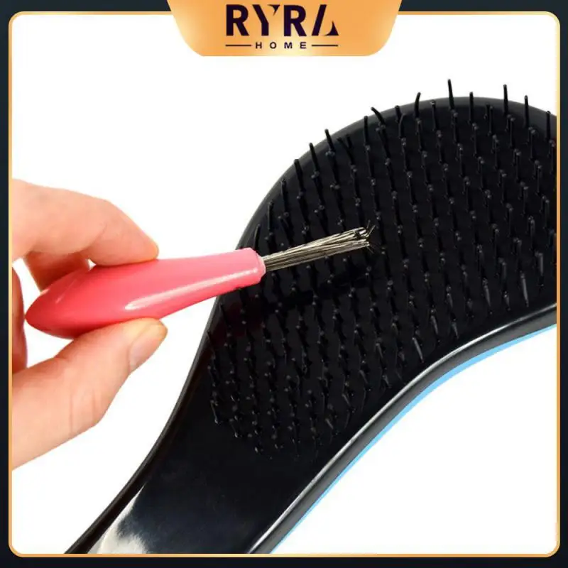 

Comb Hair Brush Cleaner Useful Light-weight Comb Cleaning Brush L-type Brush Head Handle Brush Clean Tool Fool-style Plastic