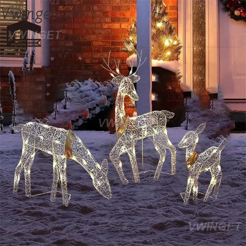 

Christmas Led Light Holiday Decor Night Light Art Elk Deer Garden Decor Christmas Deer Lightings Garden Christmas Luminous Deer