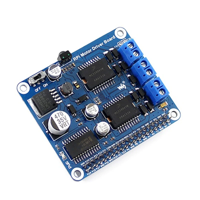 

Плата драйвера двигателя для Raspberry Pi Rpi MC33886 диски, плата расширения, многослойная защита от короткого замыкания