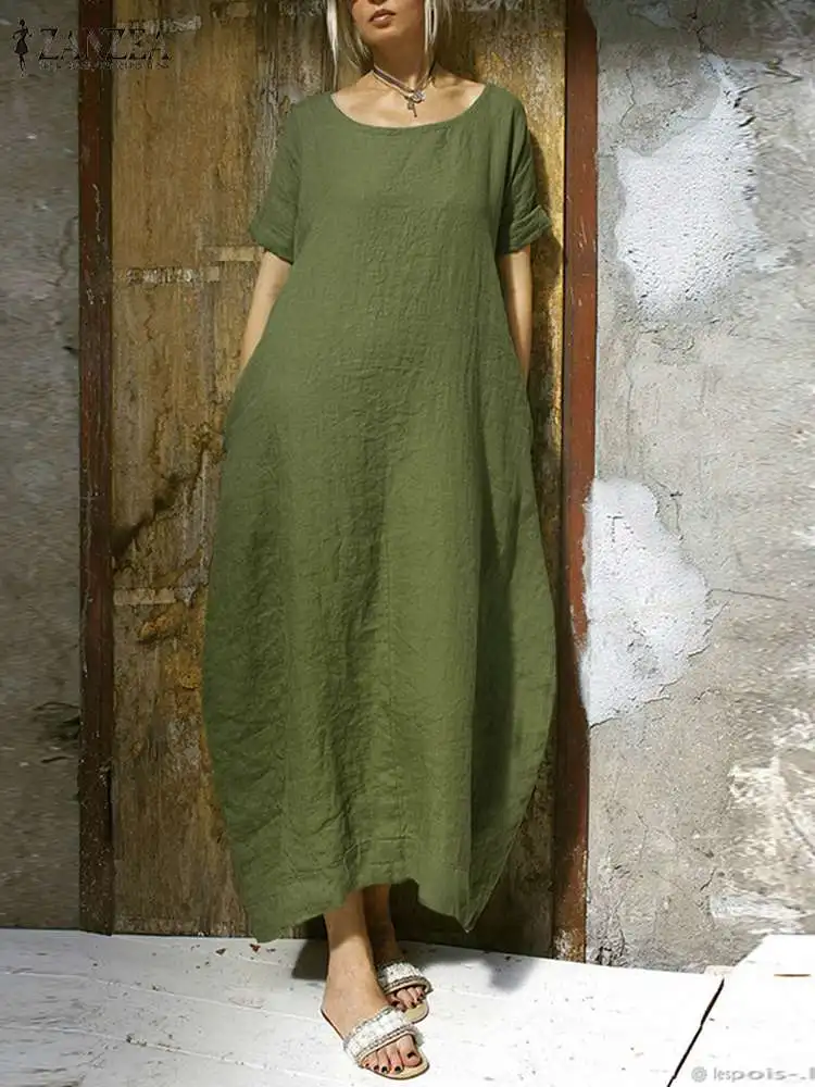 

Платье женское весеннее однотонное в стиле оверсайз с коротким рукавом