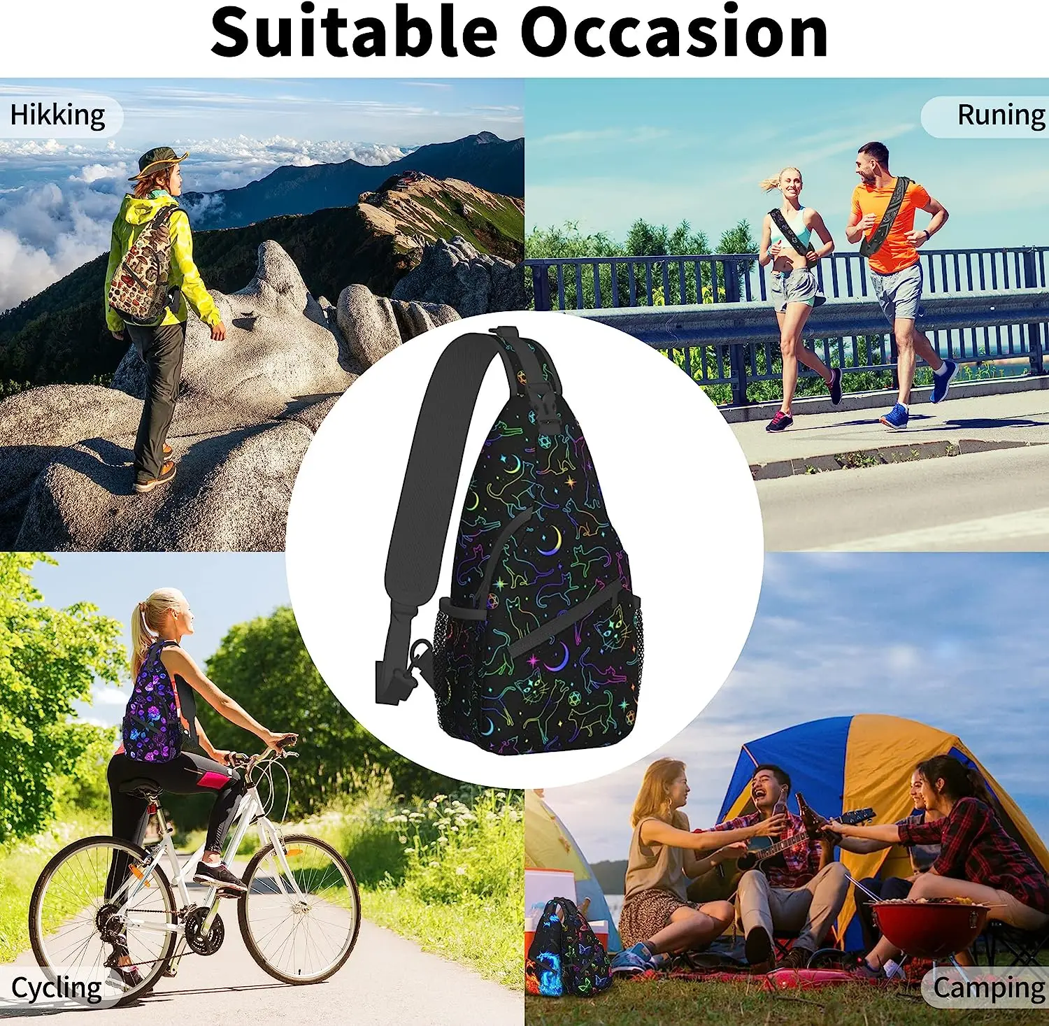 Рисунок 5 - Яркий рюкзак-слинг с кошкой