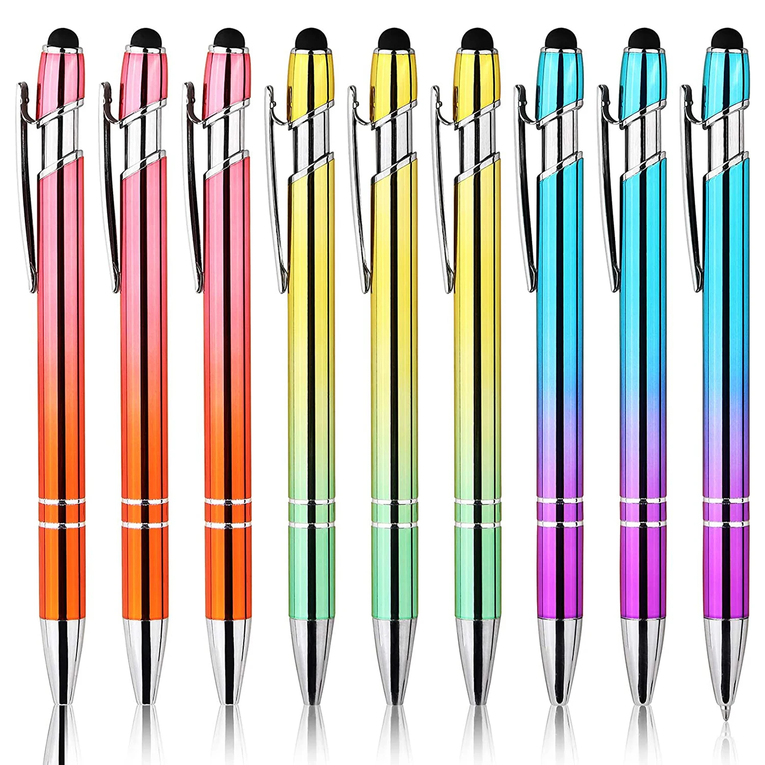 

Шариковые ручки, удобные Письменные ручки, красивая металлическая ручка-стилус, подарочные ручки с черными чернилами 1,0 мм, милые ручки, офи...