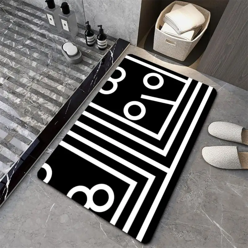 

Geometric Bath Mat Diatom Mud Mat Door Mat Home Decor Absorbent Non-slip