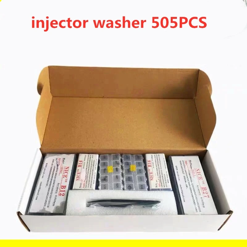 

505PCS Common Rail Injector Adjusting Washers Shims Gasket Repair Kits for Bosch Denso B11 B12 B13 B14 B16 B22 B25 B26 B27 B31