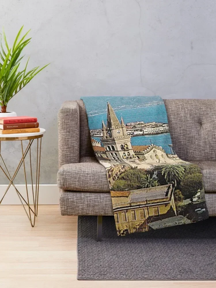 Портрет Мессины в городе?? Диванное одеяло из пролива мягкие большие роскошные