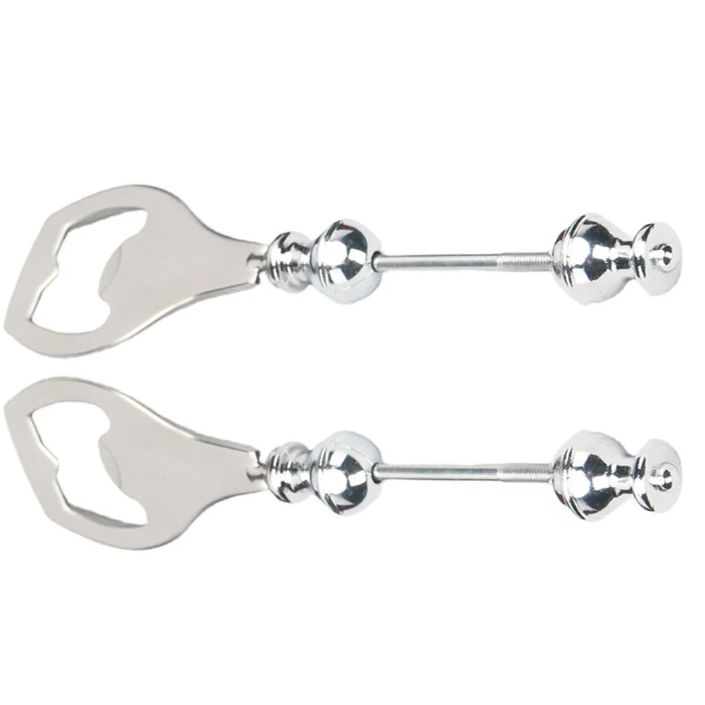 

2 Pcs Metal Bottle Opener DIY Beaded Party Lid Remover Stainless Steel Gift