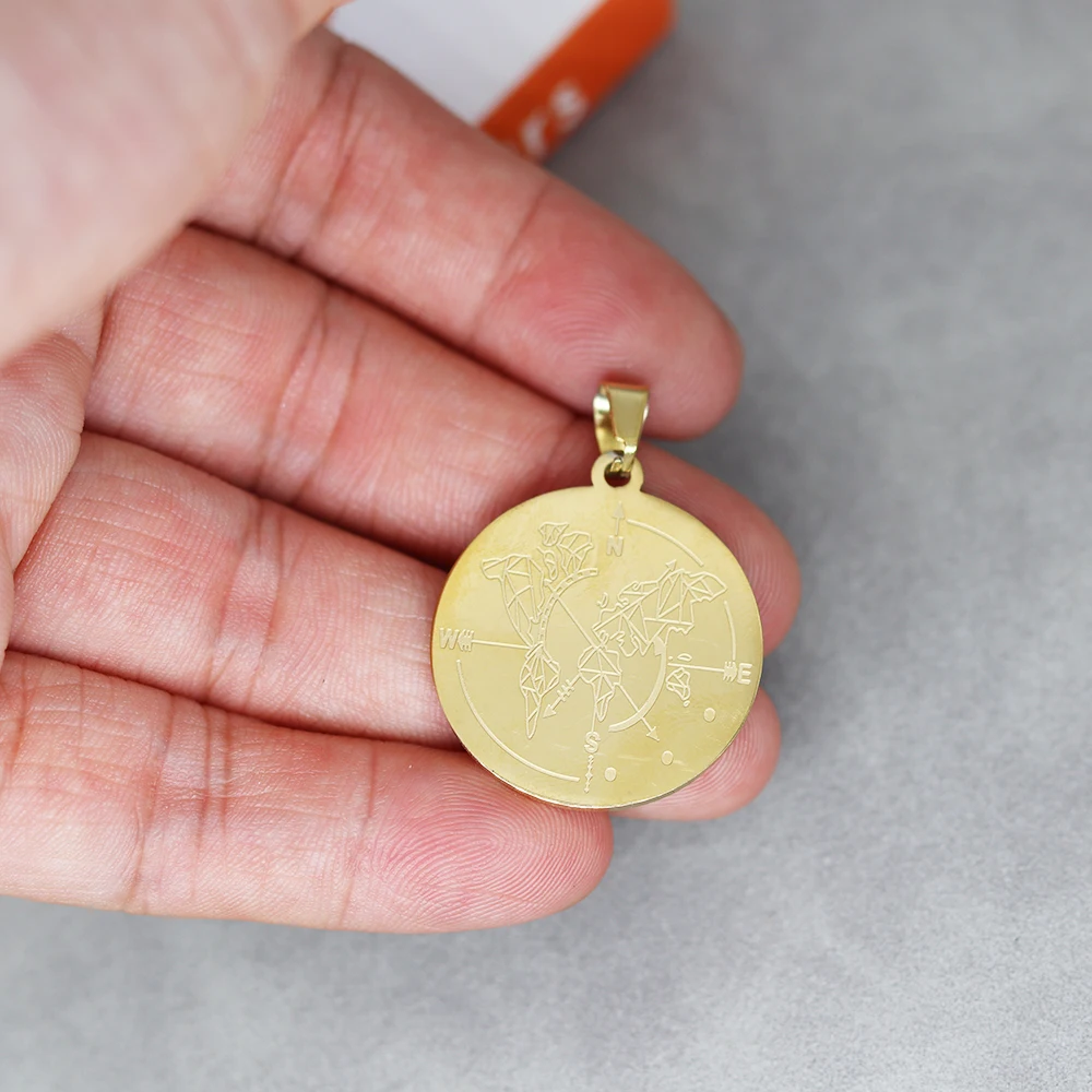 2 шт. подвеска-Компас из нержавеющей стали