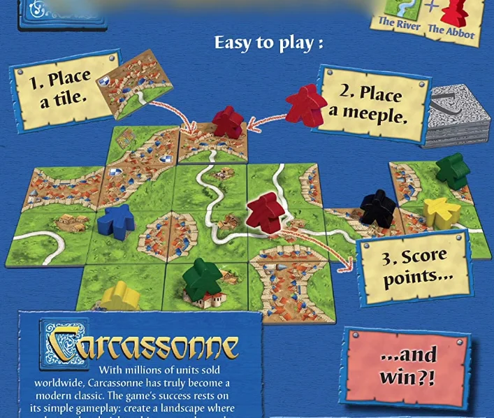 Популярная игра carкассонская английская версия настольная 2-5 игроков для