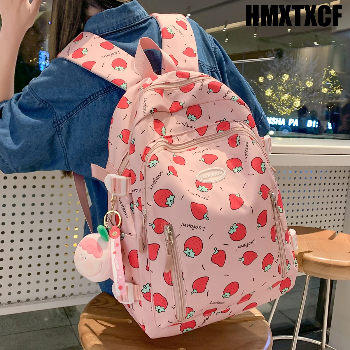 

Школьный рюкзак для девочек-подростков, милые женские сумки с несколькими карманами в стиле Харадзюку