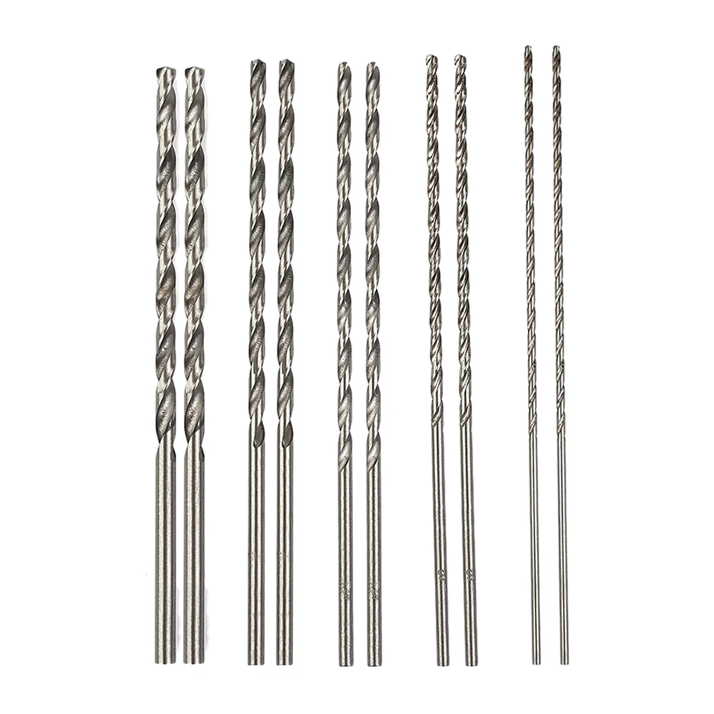 

Drilling Machines Drill Bit Electric Drill 4mm 5mm Extra Long High Speed Steel Parts Silver 10PCS 150mm 2mm 3.5mm