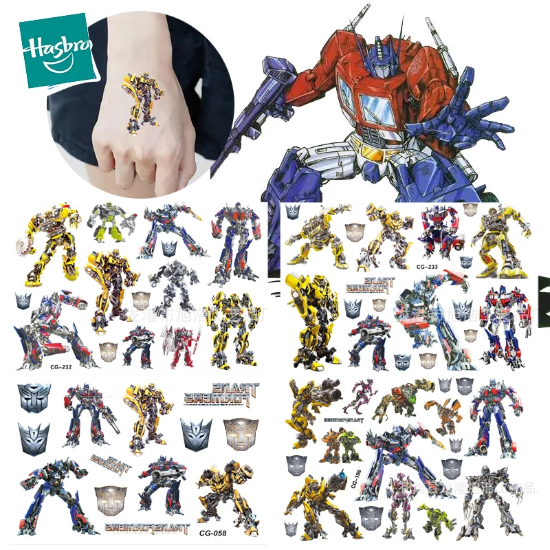 Original Transformers Optimus Prime Bumblebee Temporary Tatt