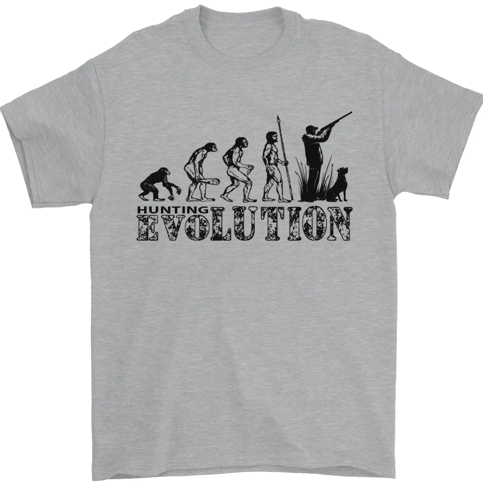 Забавная Мужская футболка Evolution of a Hunter для охоты 100% хлопок