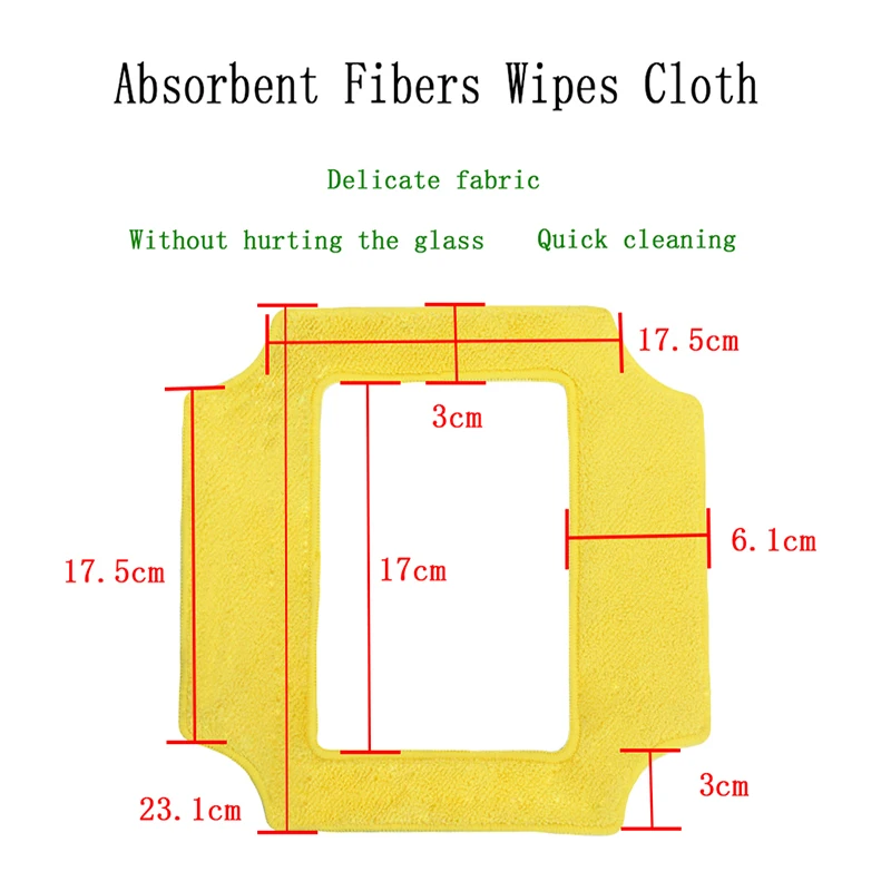 Робот-окно Вакуумная швабра Ткань Робот для мытья окон Универсальные квадратные