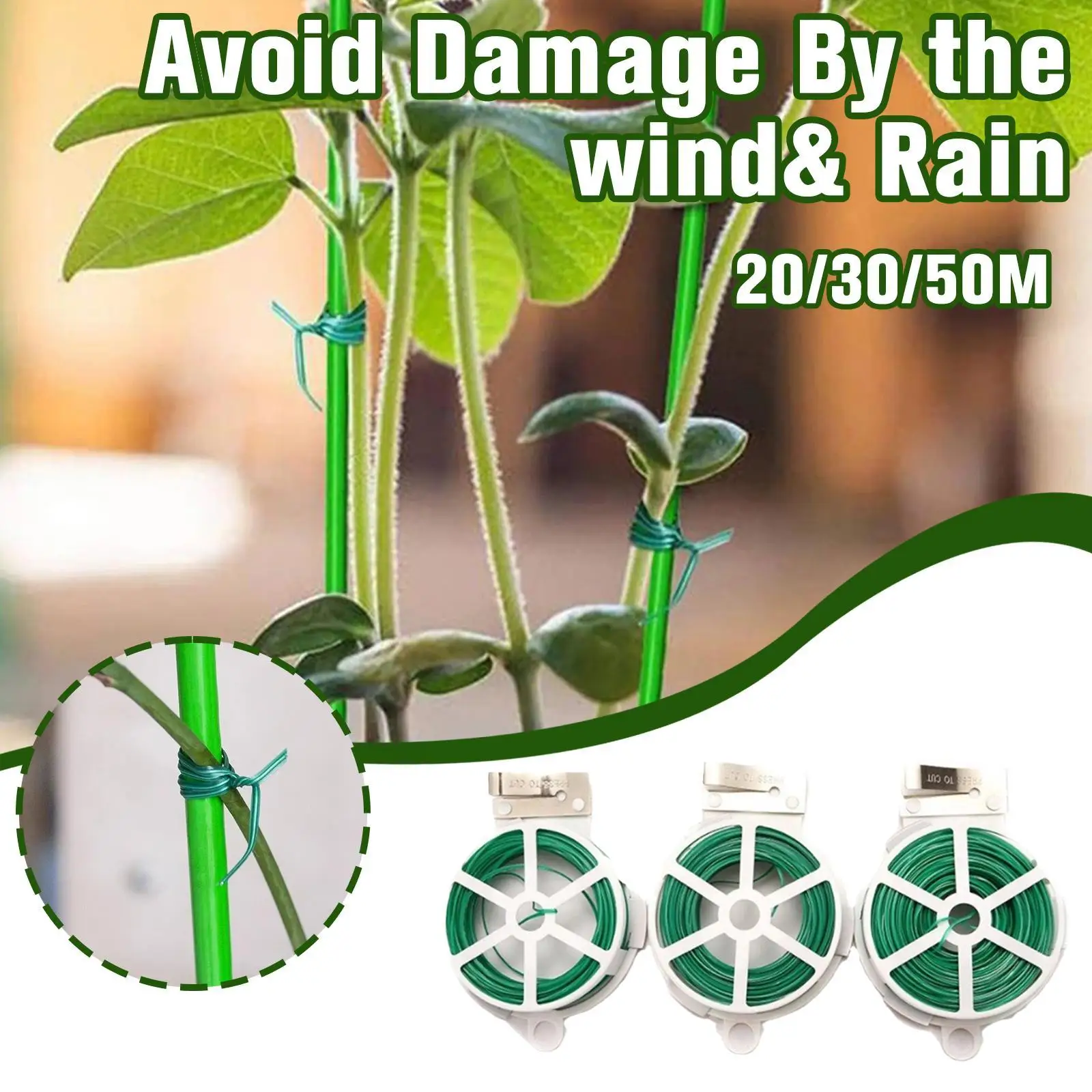 

Gardening Binding Belt Wire Climbing Rattan Holder Strapping Flowers Plants Cane Fixed Line Lace Up Protective Bag Plastic Wire