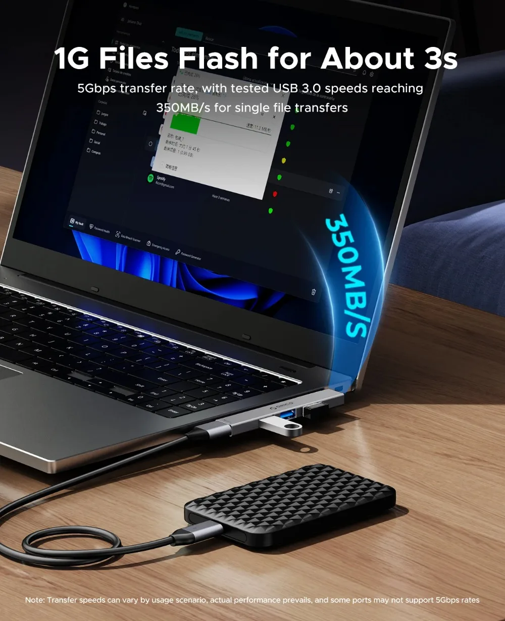 USB-Концентратор ORICO алюминиевый с поддержкой USB 3 0 и OTG