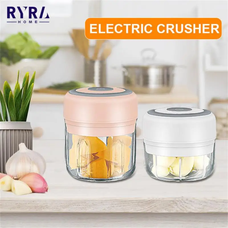 

Crusher Portable Chopper Electric Mini Garlic USB Charging Ginger Chili Vegetable Masher Machine Kitchen Tool 2022 New 100/250ml