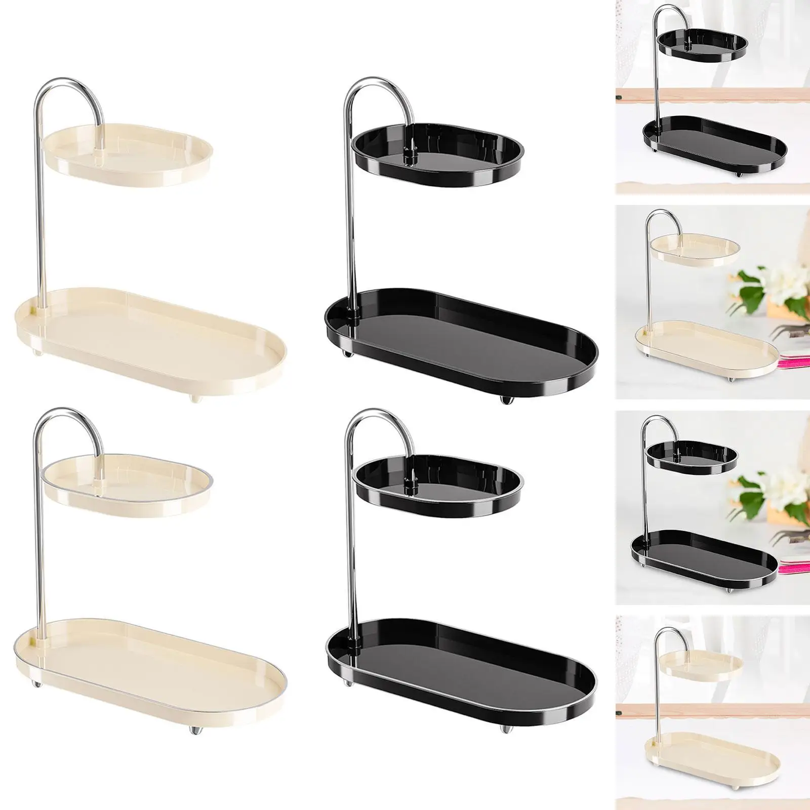 2-слойный органайзер для ванной комнаты полка туалетного столика башня