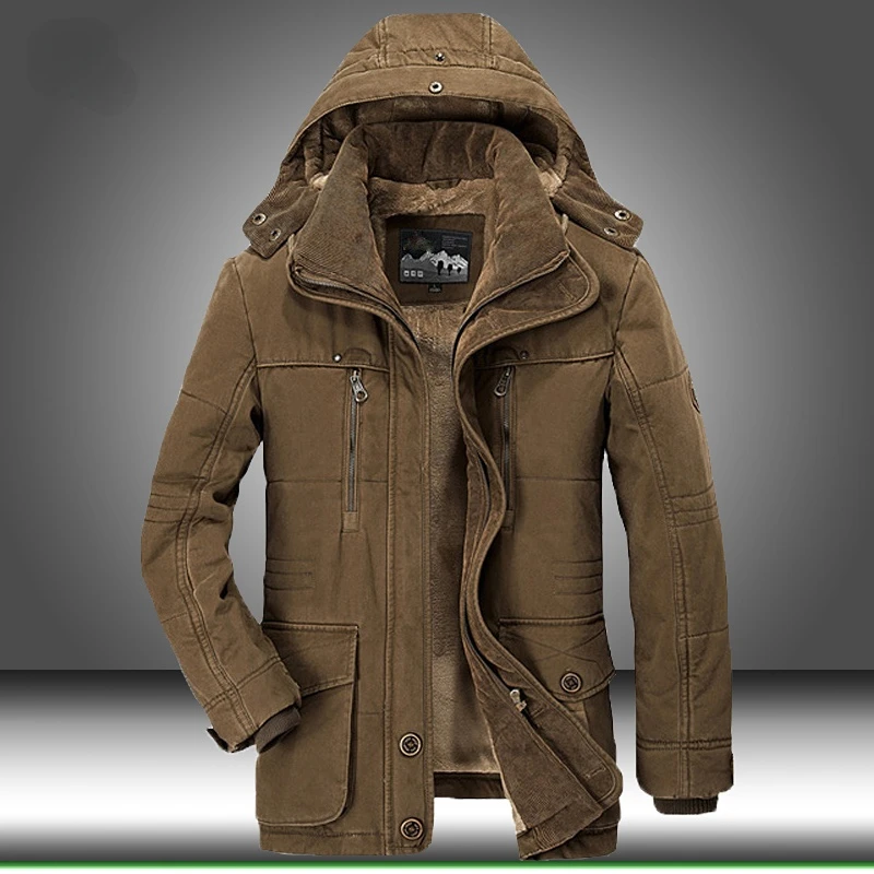 

Men Winter Jacket Parkas Man Fur Collar Fashion Thicken Cotton Warm Wool Liner Jackets Male Casual Cargo Bomber Windbreaker 22SS