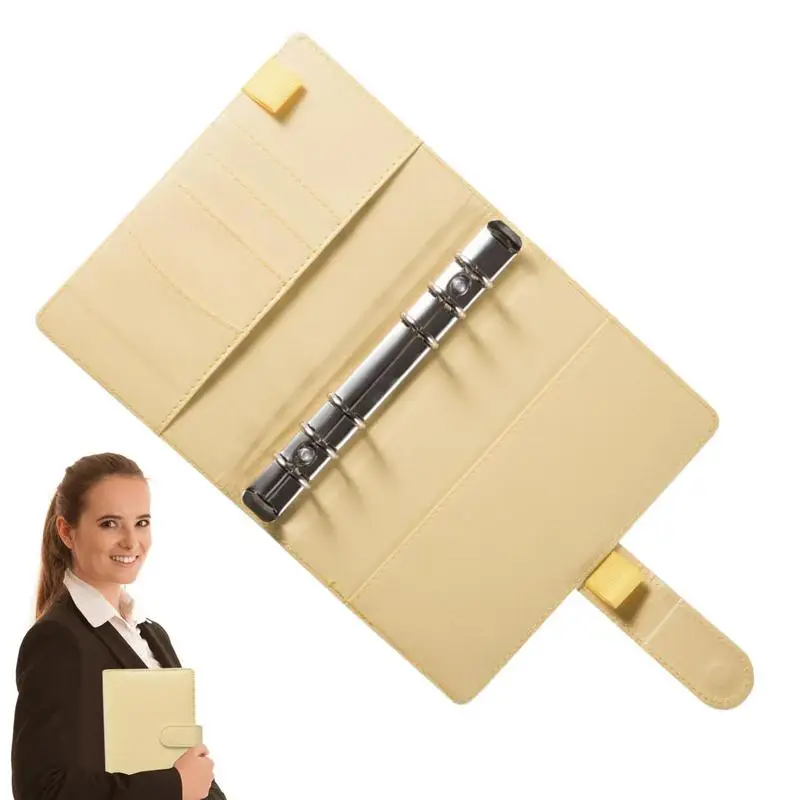 

PU Leather Notebook Binder Budget Binder With 12 Zipper Envelopes Water Resistant Christmas Budget Planner Binder Cover Gift