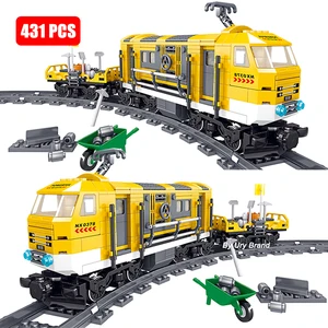 Technical City Series Rail Maintenance Train RC Electric Power Function Motor Tracks Set Building Bl in USA (United States)