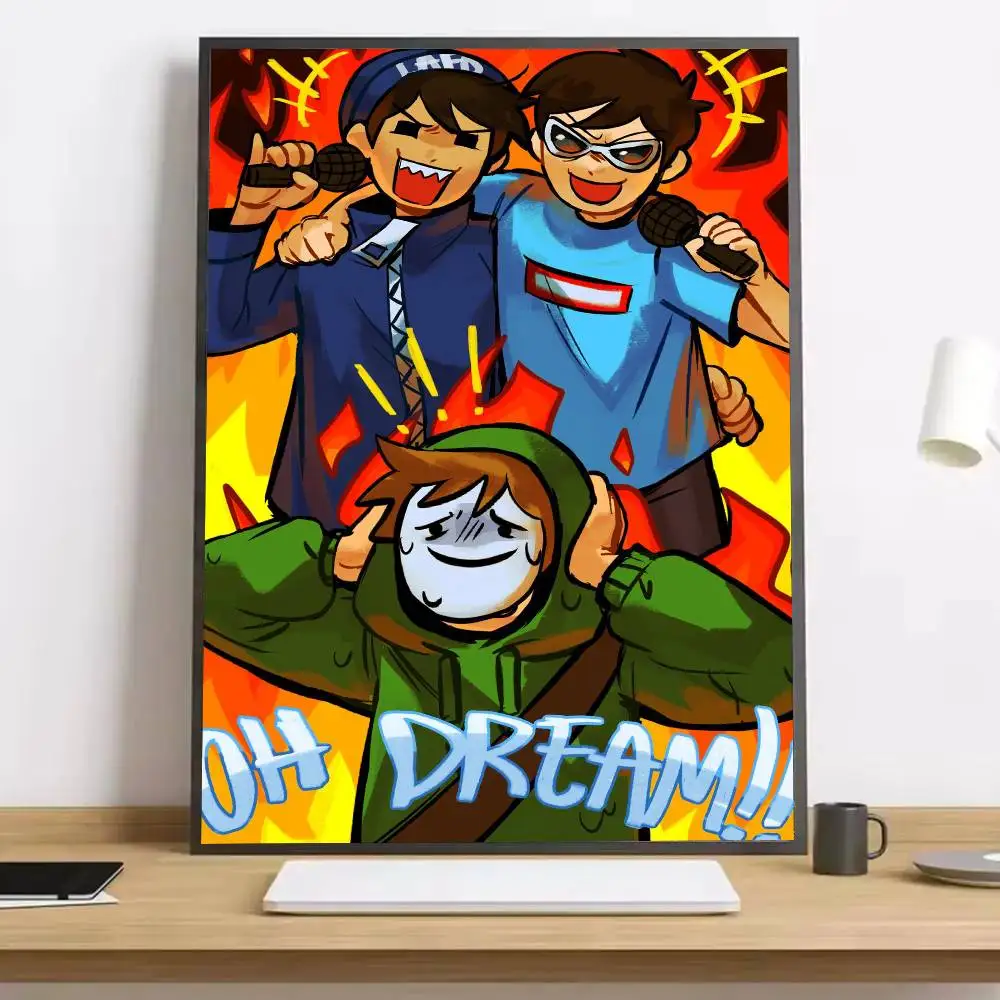 Фото Аниме-постеры D-Dream SMP: водонепроницаемые наклейки для стен, эстетичное украшение для дома, гостиной, спальни, бара №5