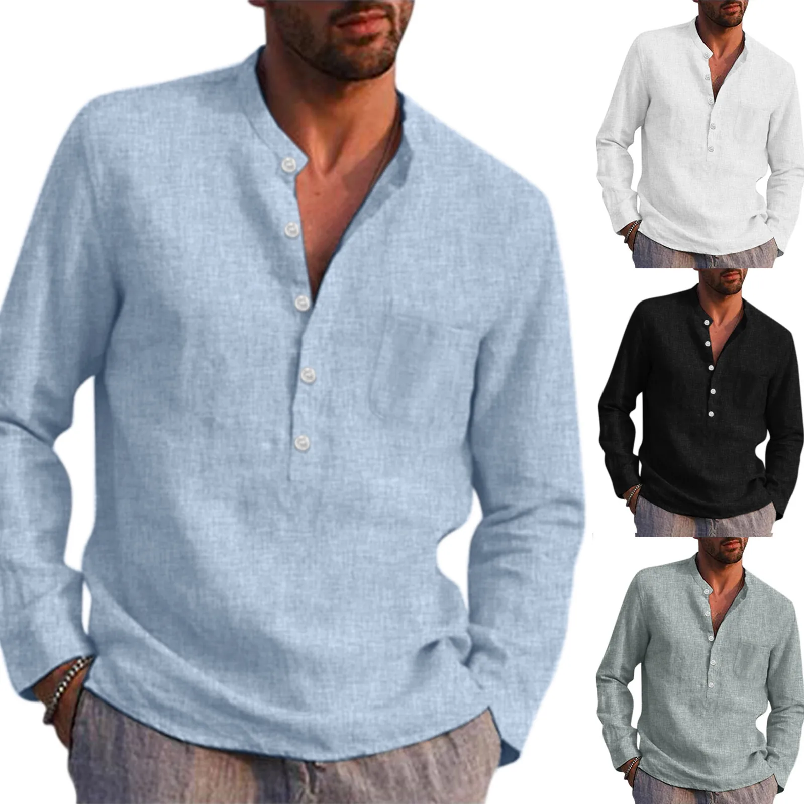 

Mens Linen Blouse Short Sleeve Baggy Buttons Summer Men's Shirts Solid Pure Cotton Linen Casual Loose Holiday Shirts Tee Tops
