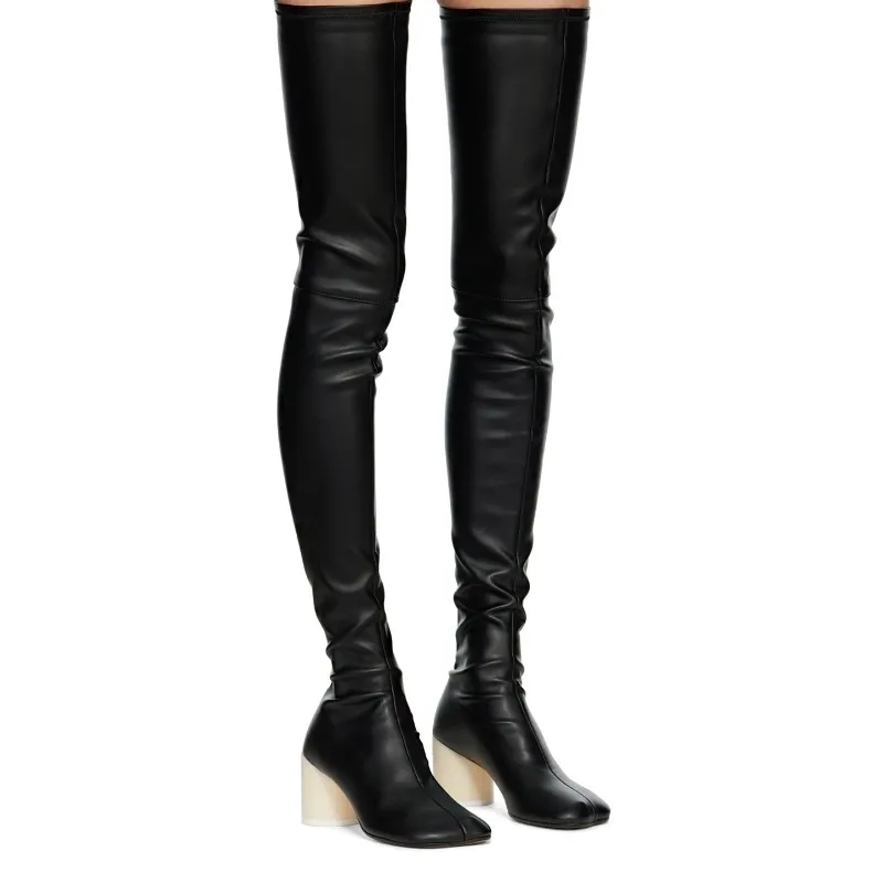 

Женские ботфорты из мягкой натуральной кожи, на молнии, с квадратным носком