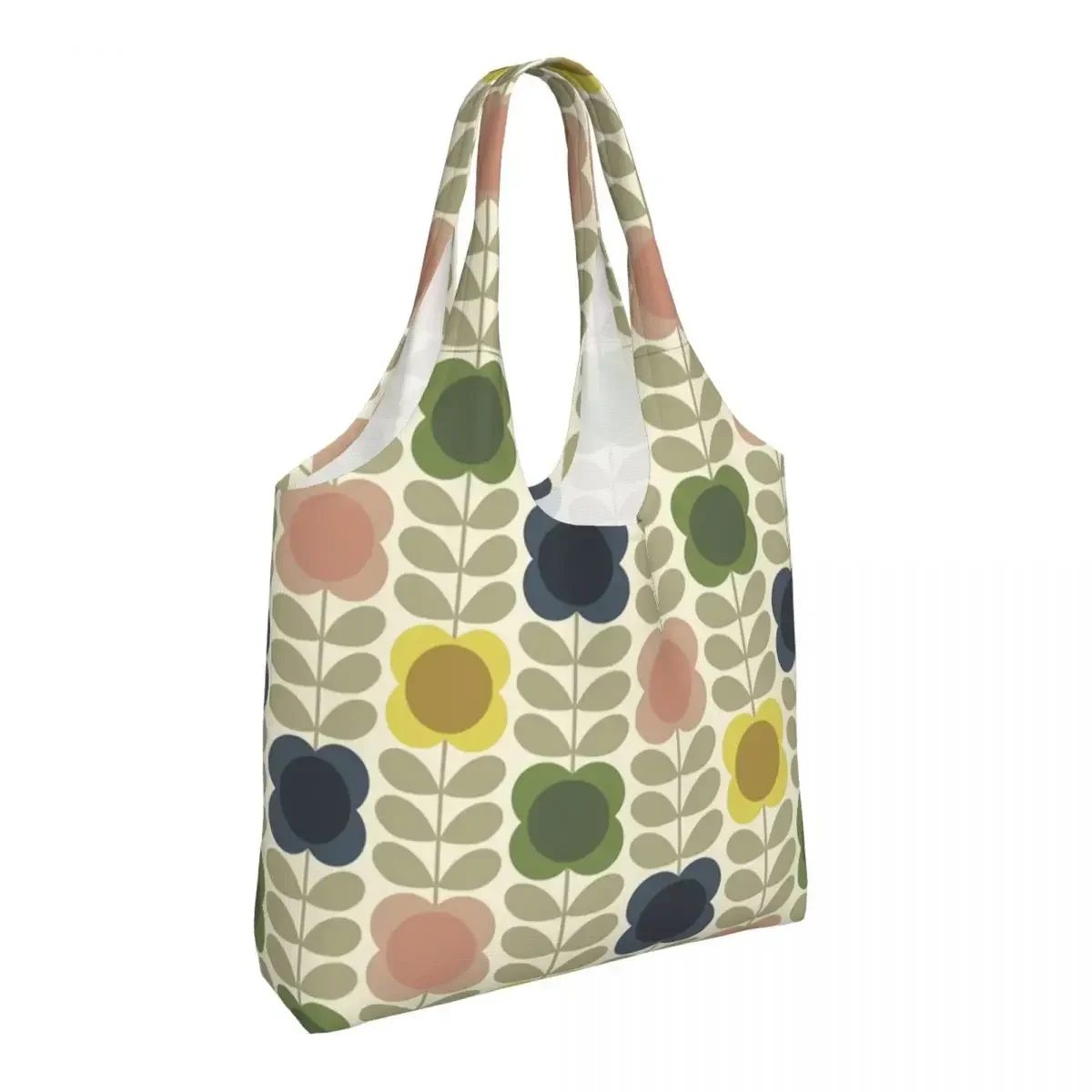 Фото Изготовленная на заказ Orla Kiely, занавеска с несколькими стержнями, сумка для покупок с помидорами, холщовая сумка-шоппер, сумка через плечо, вместительная портативная сумка №3