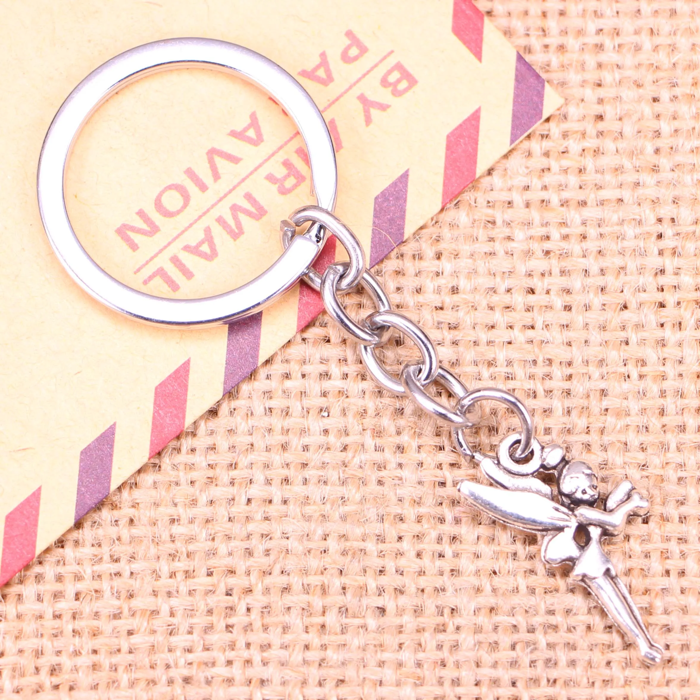 

Новинка, модный брелок для ключей 20 шт., 25x15 мм, подвески «Ангел», «сделай сам», мужская бижутерия, брелок для автомобильных ключей, кольцо-дер...