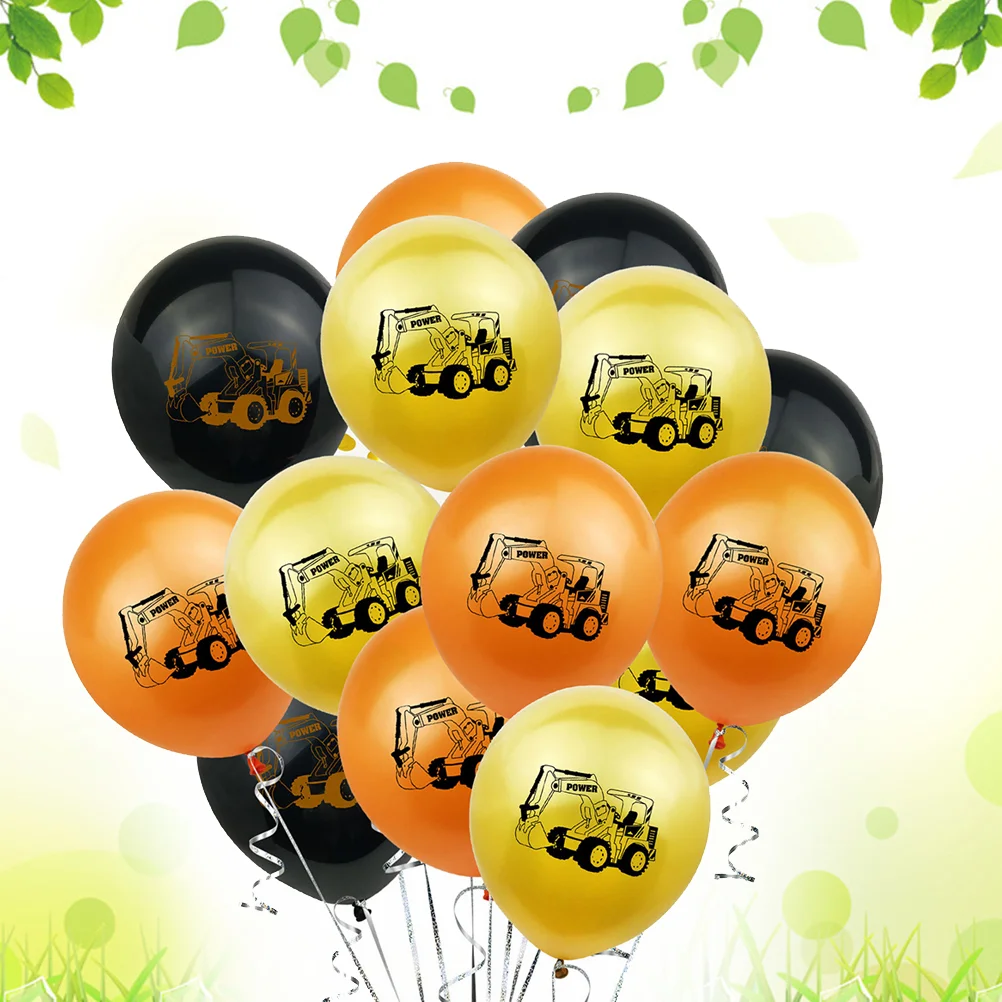 

18 Pcs Party Balloons Wedding Sets Latex Balloons Construction Truck Set Boy Baby Shower Balloons Balloons Set