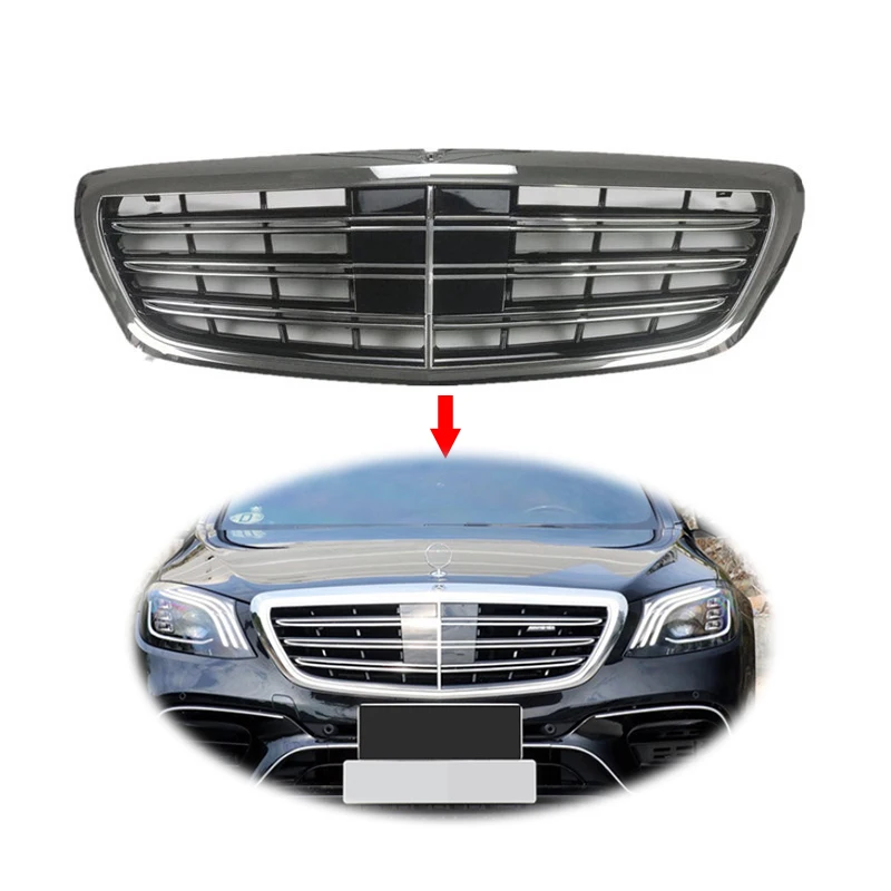 

Upgrade to AMG W222 S63 S65 Front w222 grille grill For mercedes w222 benz S class W222 grill 2014 up