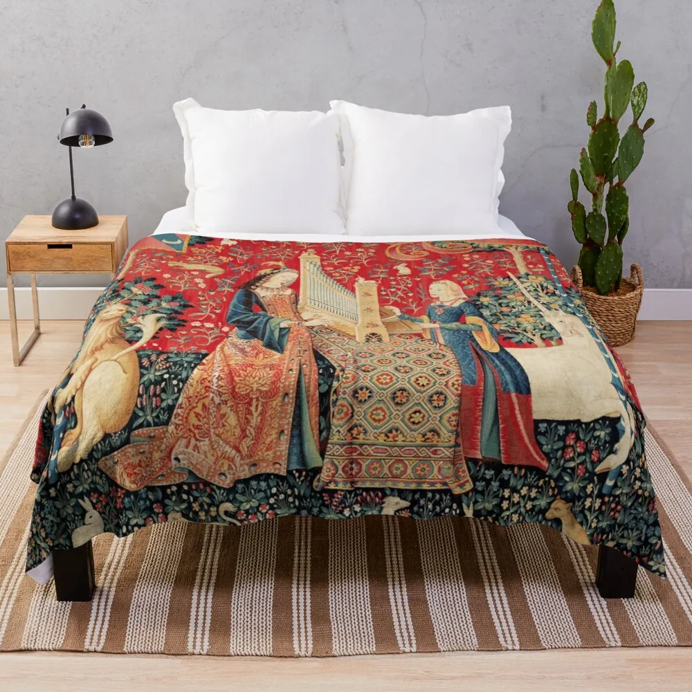 

Одеяло, Роскошный плед, плед, плед для кровати, единорог и женщина, игровой орган с животными, плед для слуха