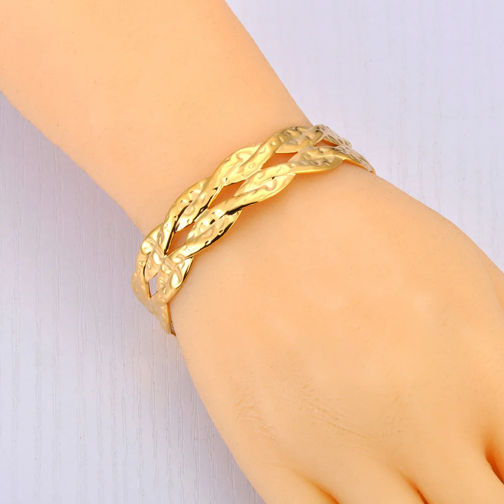 ZooMango полый заплетенный браслет из нержавеющей стали персонализированный