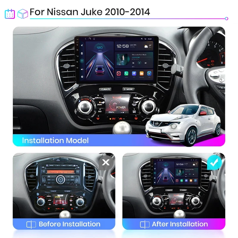 Автомагнитола Junsun V1pro с голосовым ии 2 din Android радио для Nissan Juke YF15 2010 - 2014 Carplay 4G