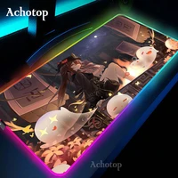 TAO Genshin Impact 80x30cm Computer Gaming Mouse Pad RGB Laptop Gamer Mousepad Anime Antislip Large LED Carpet Mat Backlit